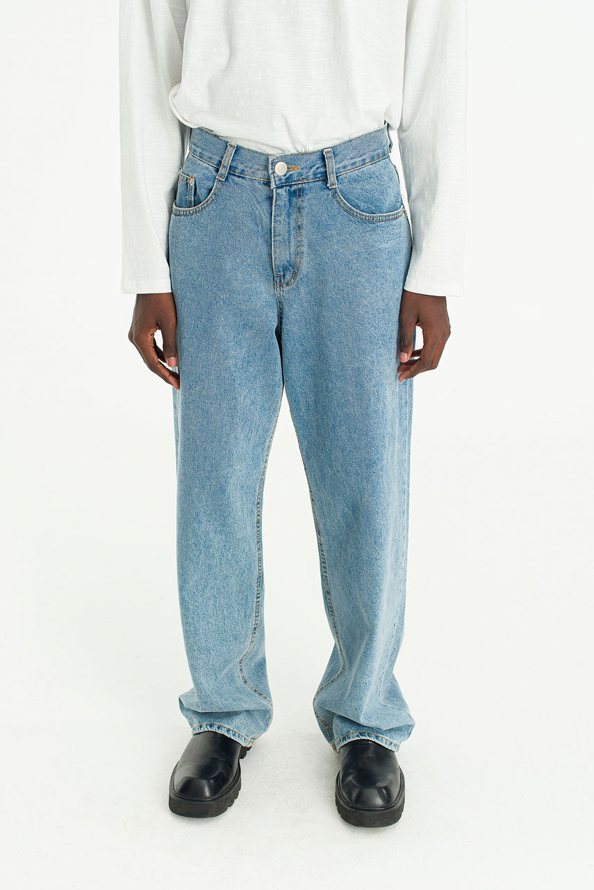 Menswear | Wide Denim Jeans, Light Blue