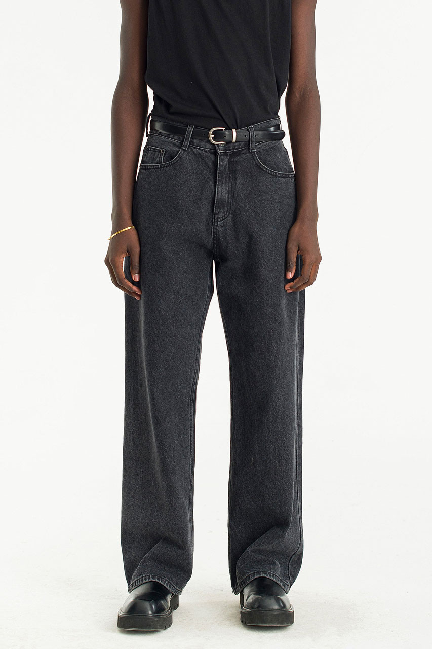 Menswear | Wide Denim Jeans, Black