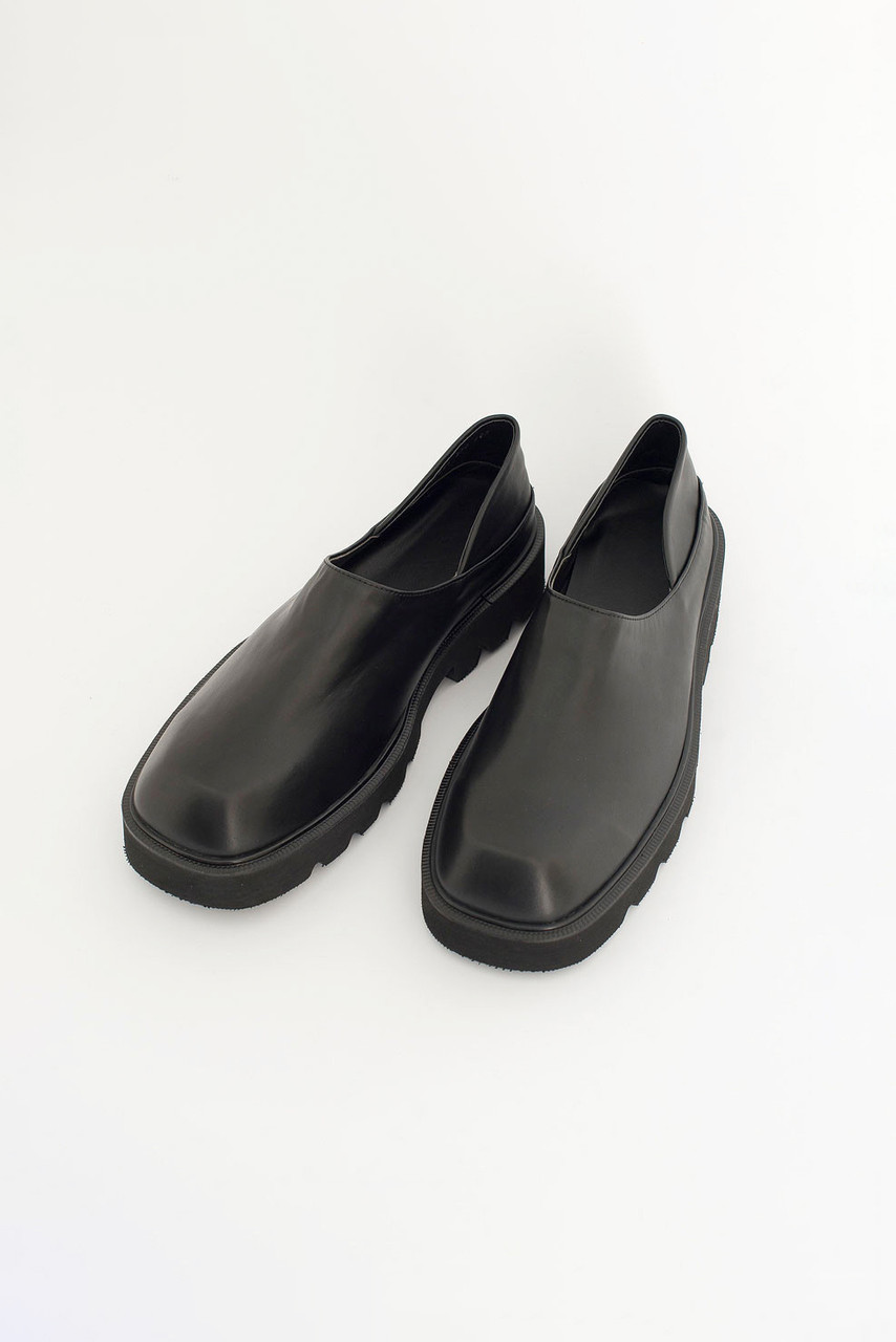 Square Toe Mule, Black