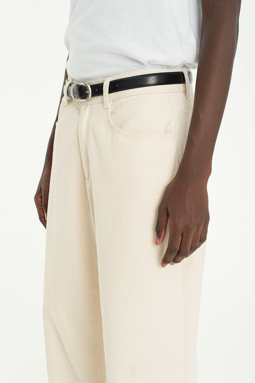 Menswear | Wide Twill Pants, Cream