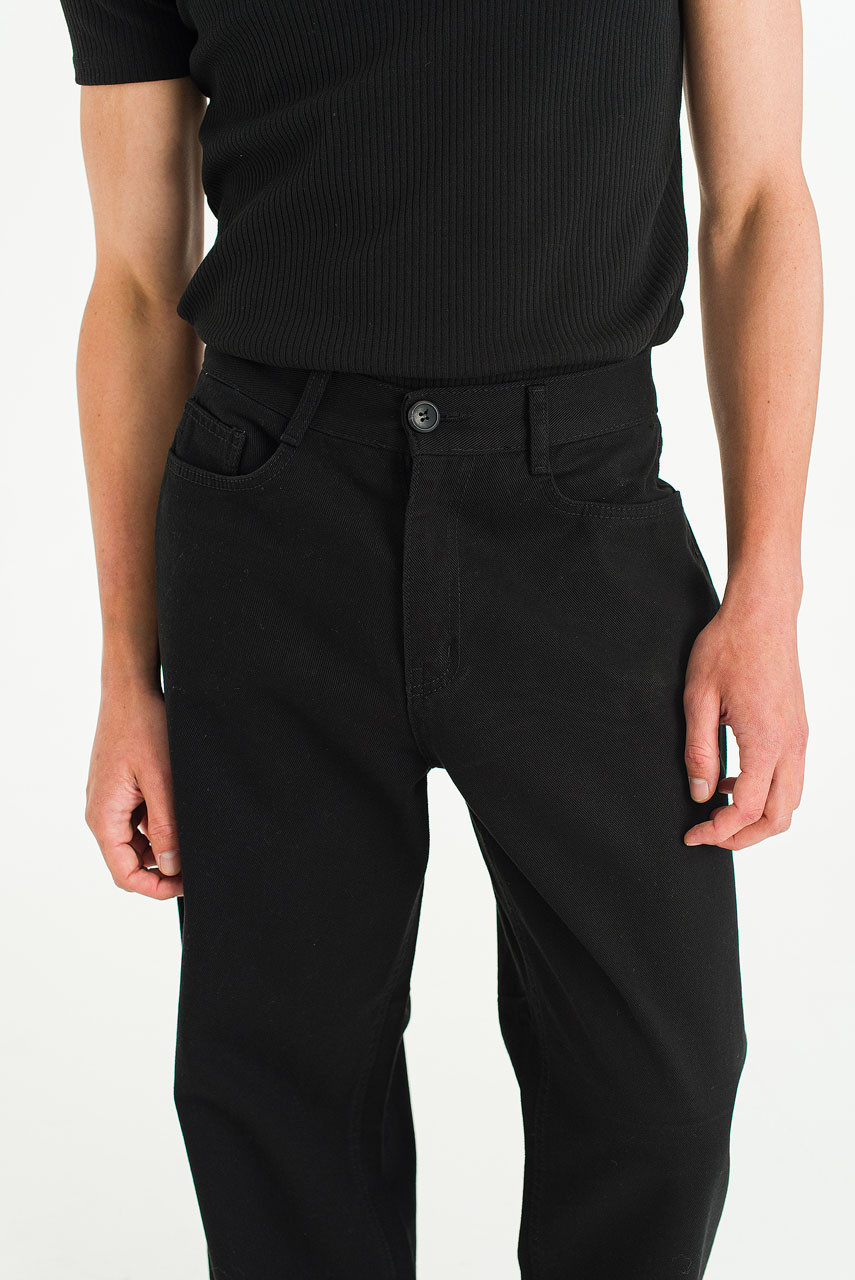 Menswear | Wide Twill Pants, Black