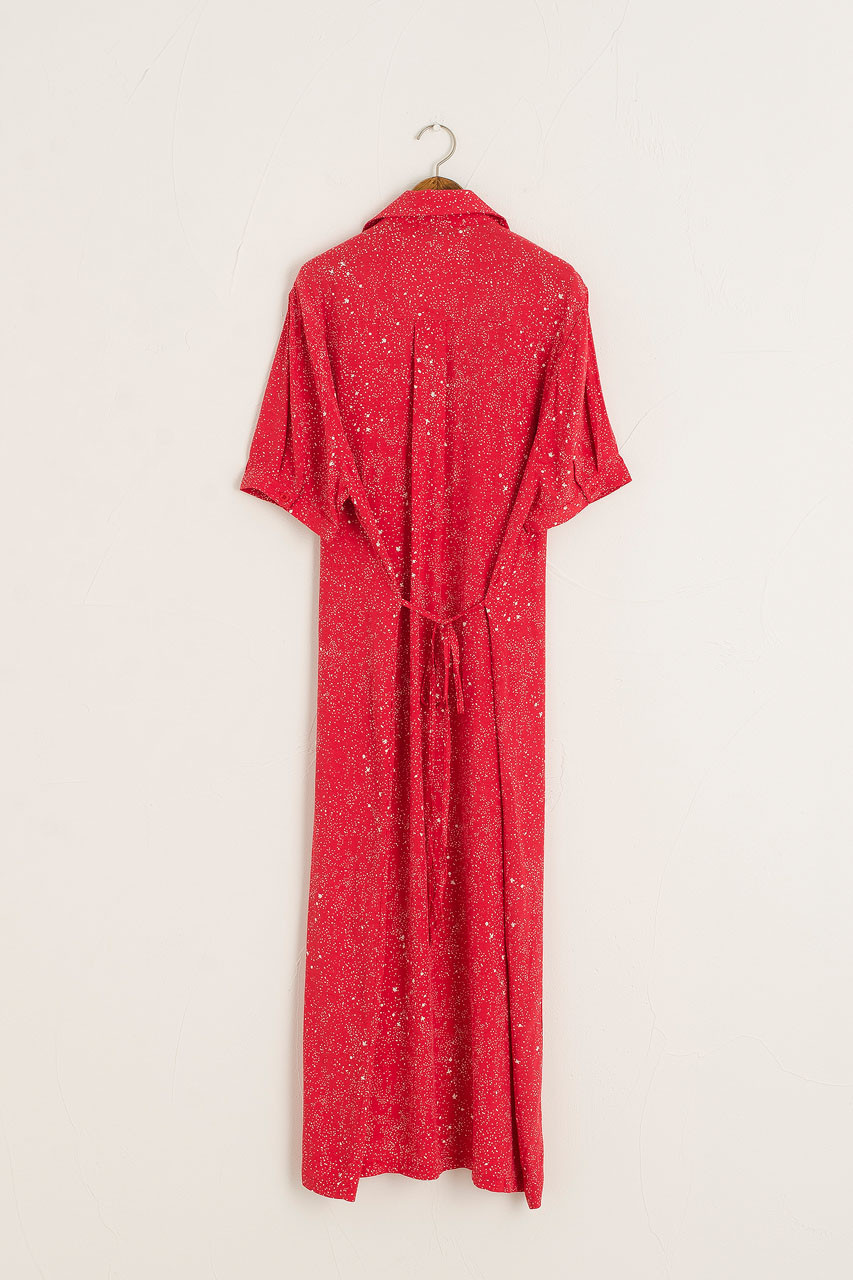 Dotty Maxi Dress, Red