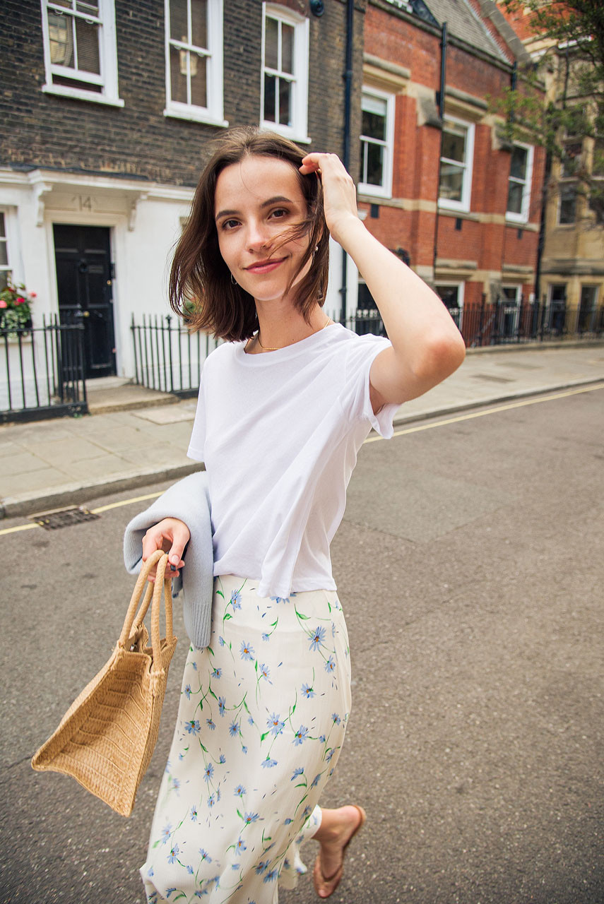 Cosmos Long Skirt, Ivory