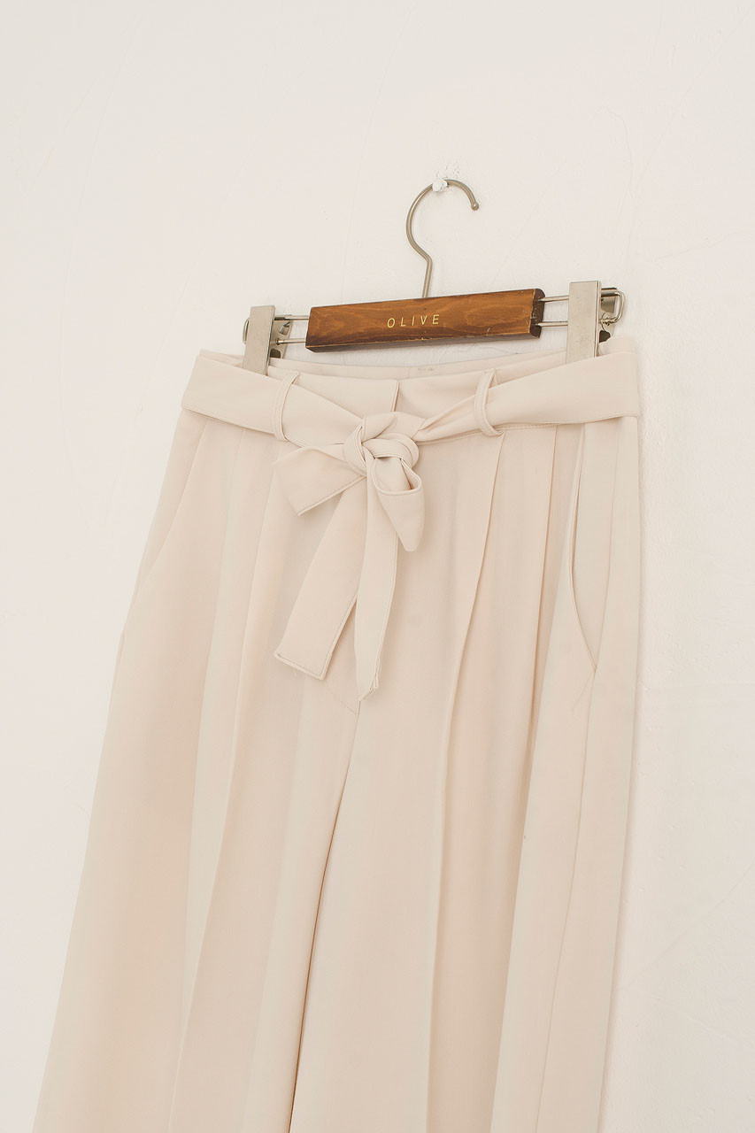 Autumn Belted Slacks, Ivory