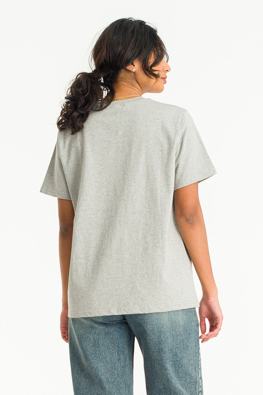 Hana Boy Fit Crew Neck Tee, Mel Grey