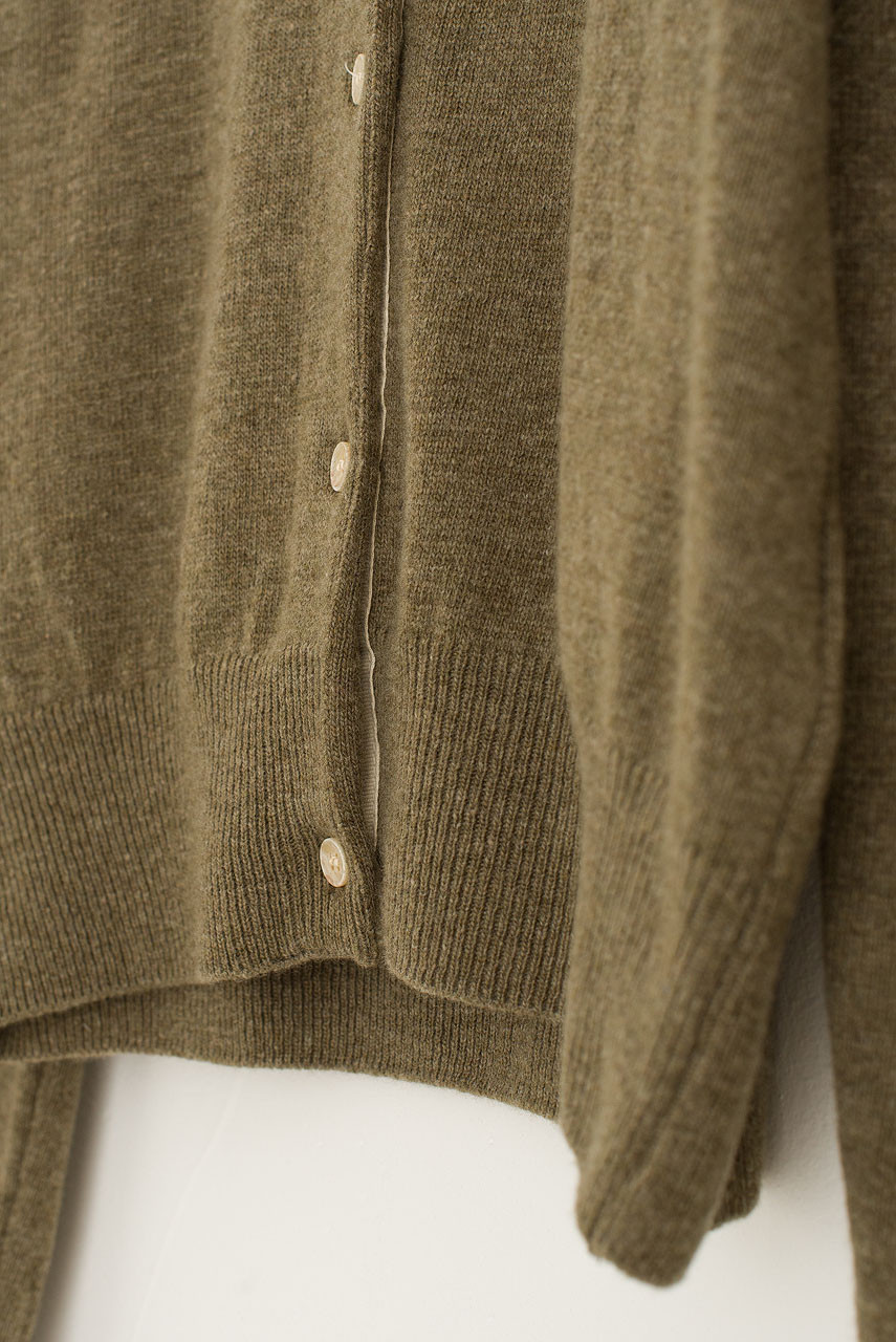 Colour Contrast Cardigan, Khaki