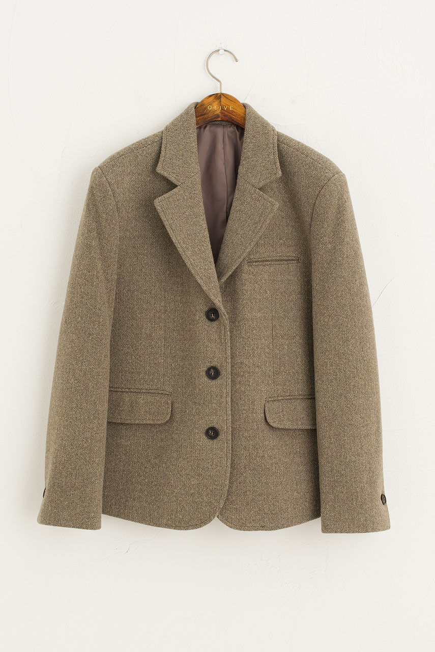 Takai Wool Blend Jacket, Beige