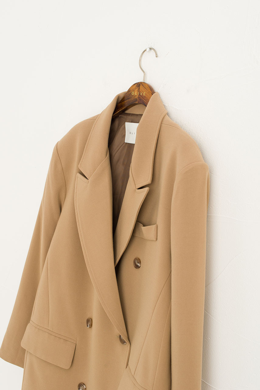 Tomo Double Light Weight Coat, Sand