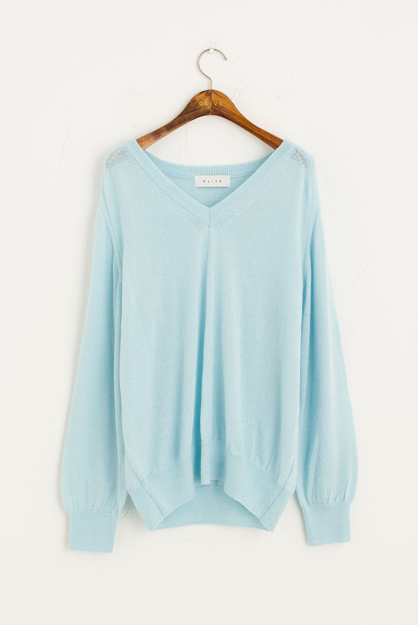 Kiko V Neck Jumper, Blue