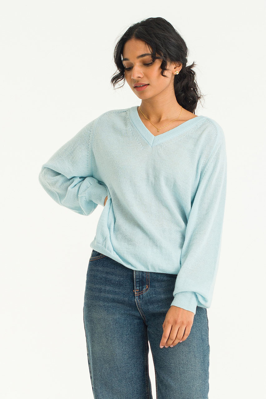 Kiko V Neck Jumper, Blue