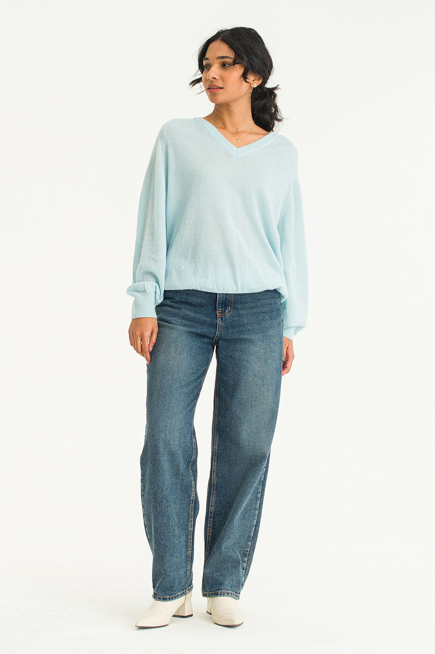 Kiko V Neck Jumper, Blue