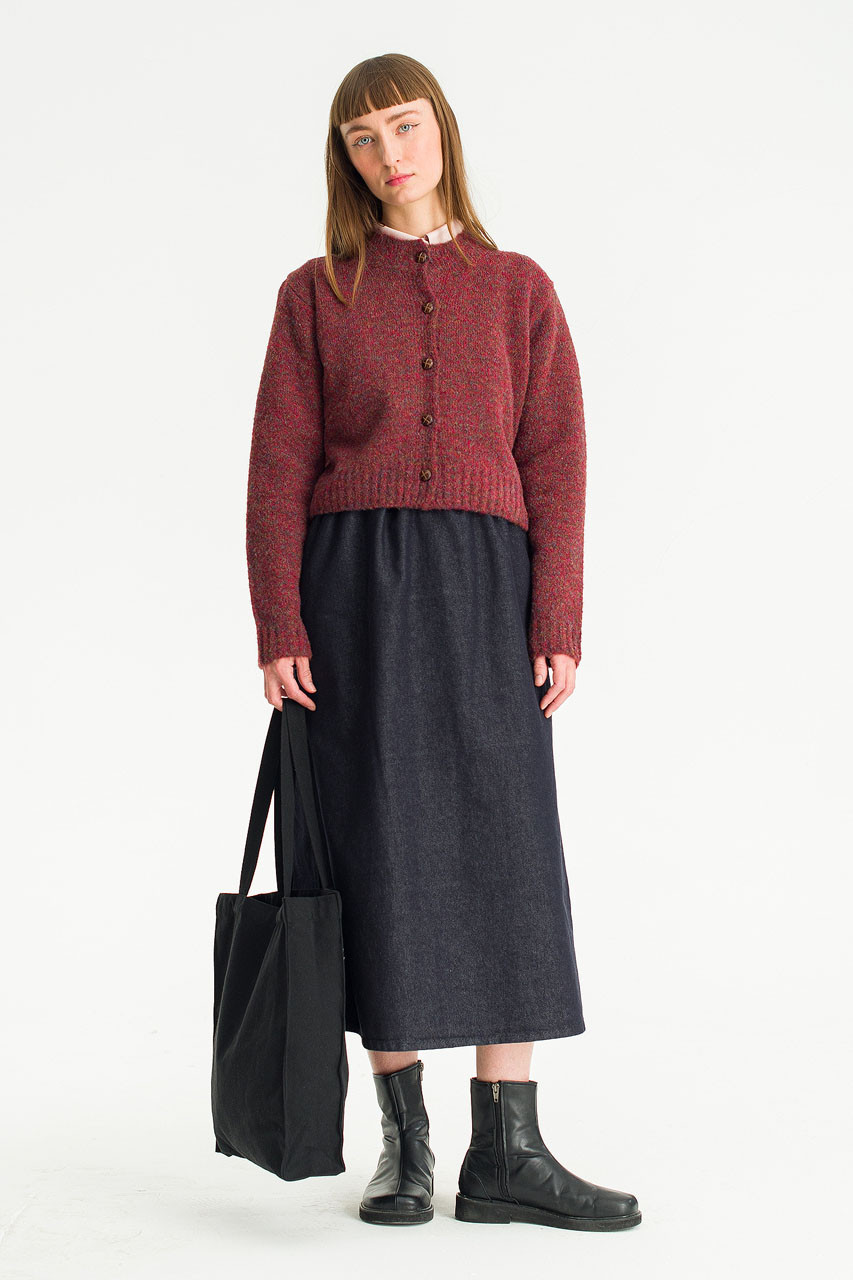 Hana Mini Crop Cardigan, Hibiscus
