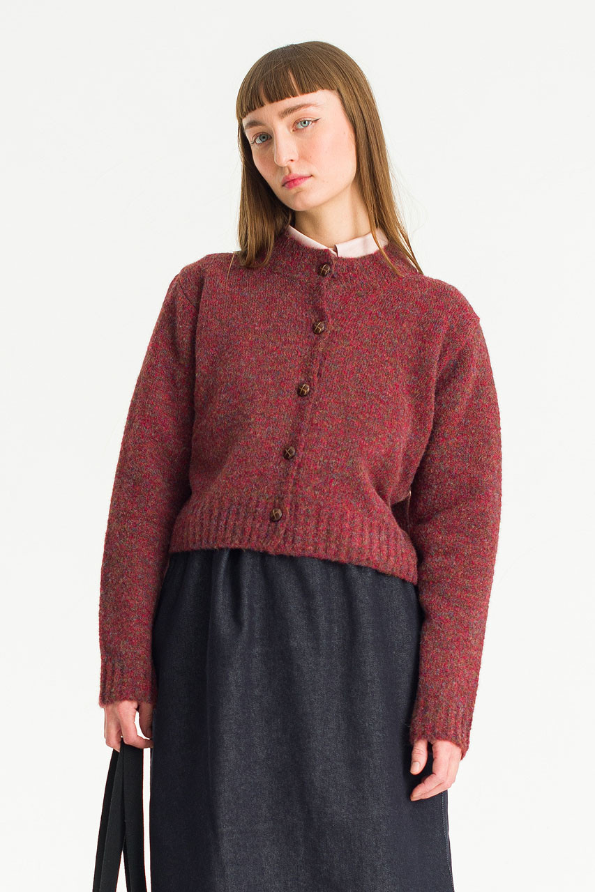 Hana Mini Crop Cardigan, Hibiscus