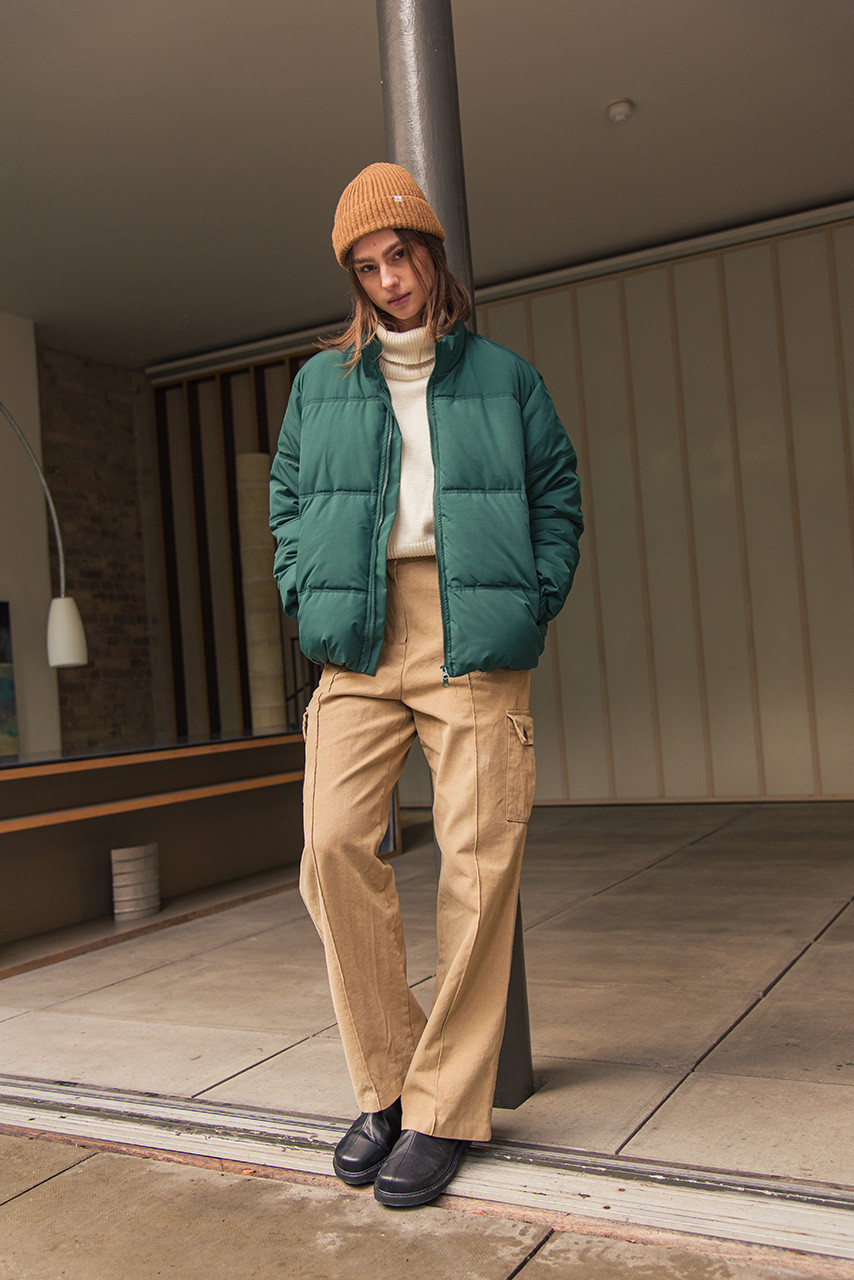 Himari Ribbed Wool Beanie, Camel