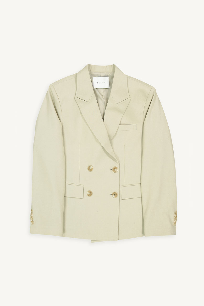Dana Double Buttoned Jacket, Beige