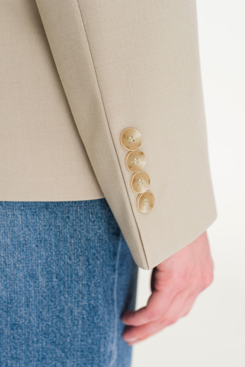 Dana Double Buttoned Jacket, Beige