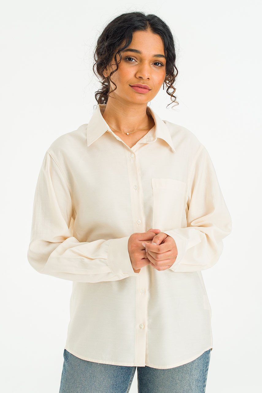 Yuha Simple Shirt, Beige