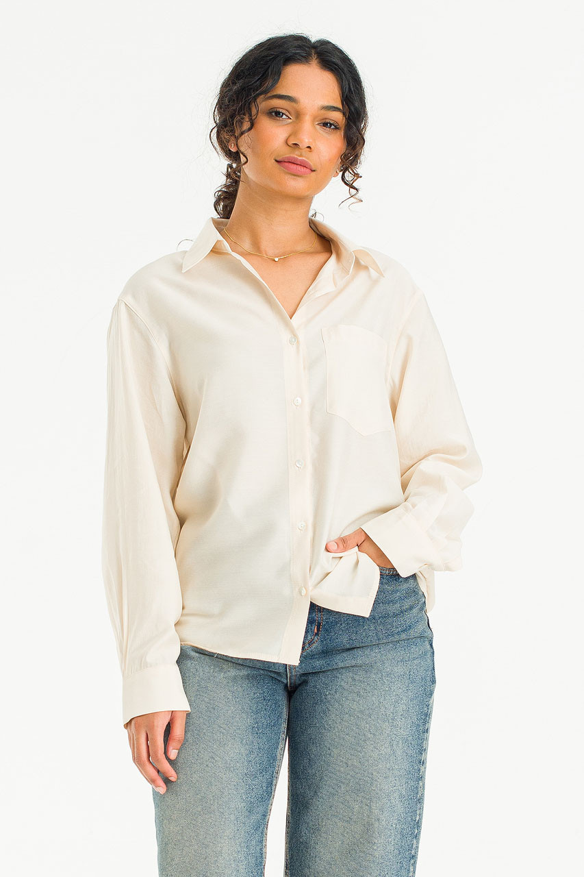 Yuha Simple Shirt, Beige