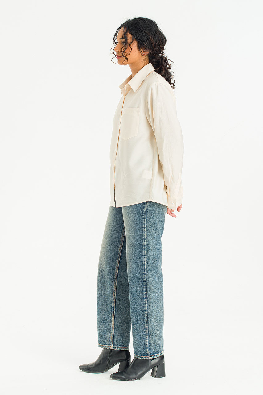 Yuha Simple Shirt, Beige