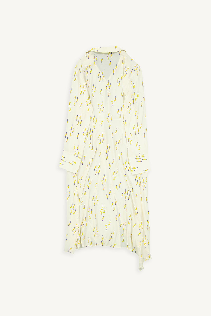 Yumi Flower Wrap Dress, Ivory