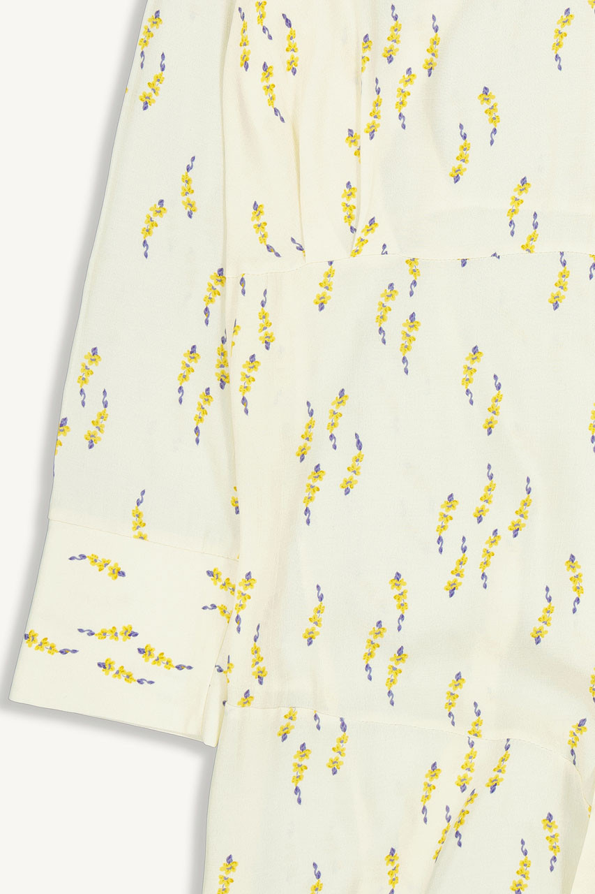 Yumi Flower Wrap Dress, Ivory