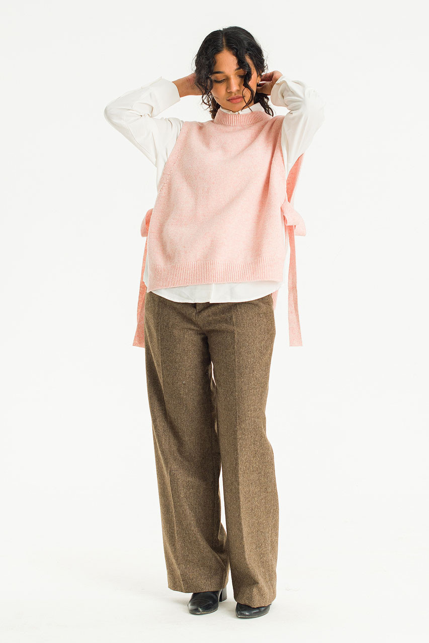 Side Ribbon Vest, Pink