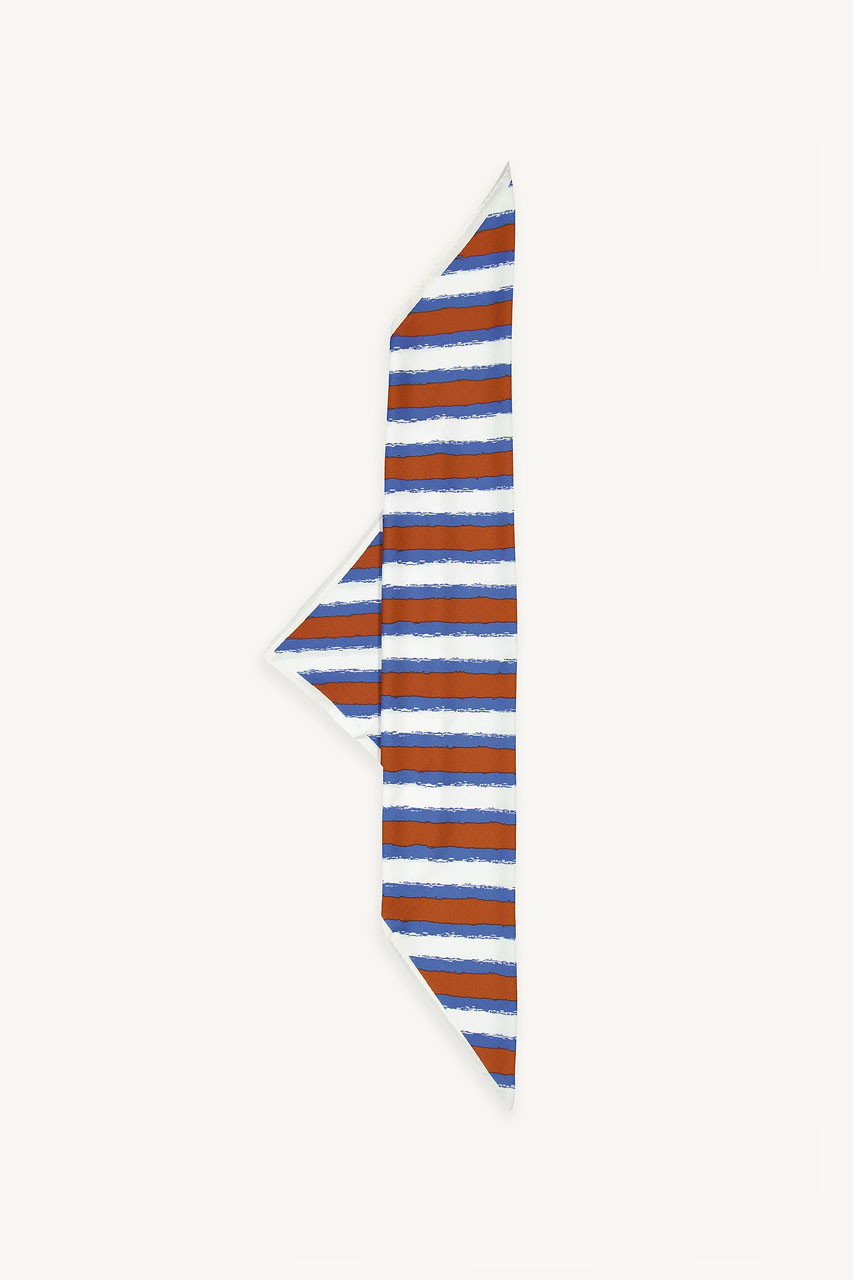 Brush Stroke Scarf, Blue