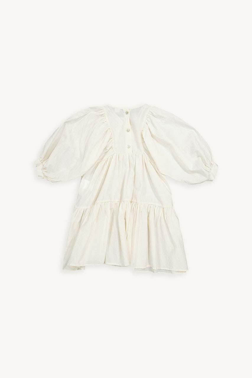 Mini Olive | Flower Embroidered Dress, Ivory