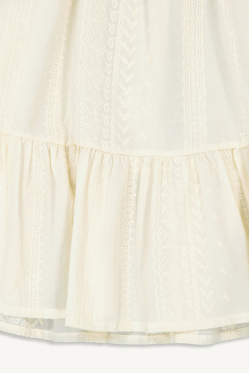 Mini Olive | Cotton Lace Dress, Ivory