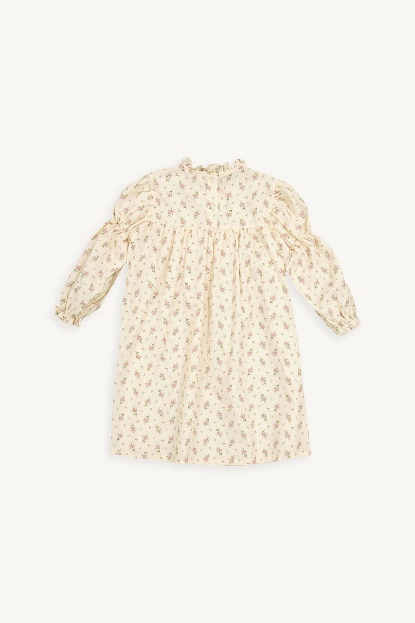 Mini Olive | Floral Smock Dress, Pink