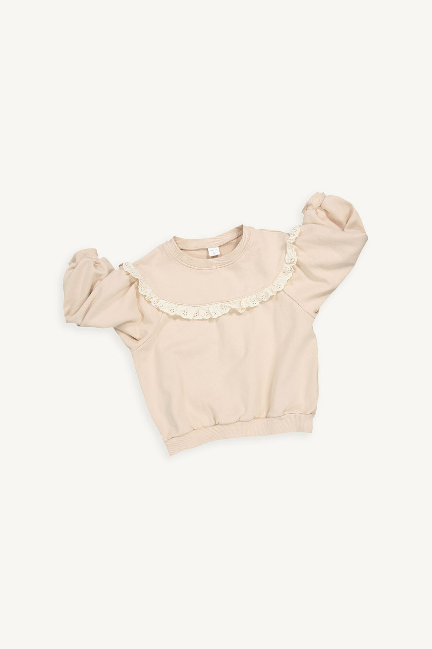 Mini Olive | Lace Sweatshirt, Pink