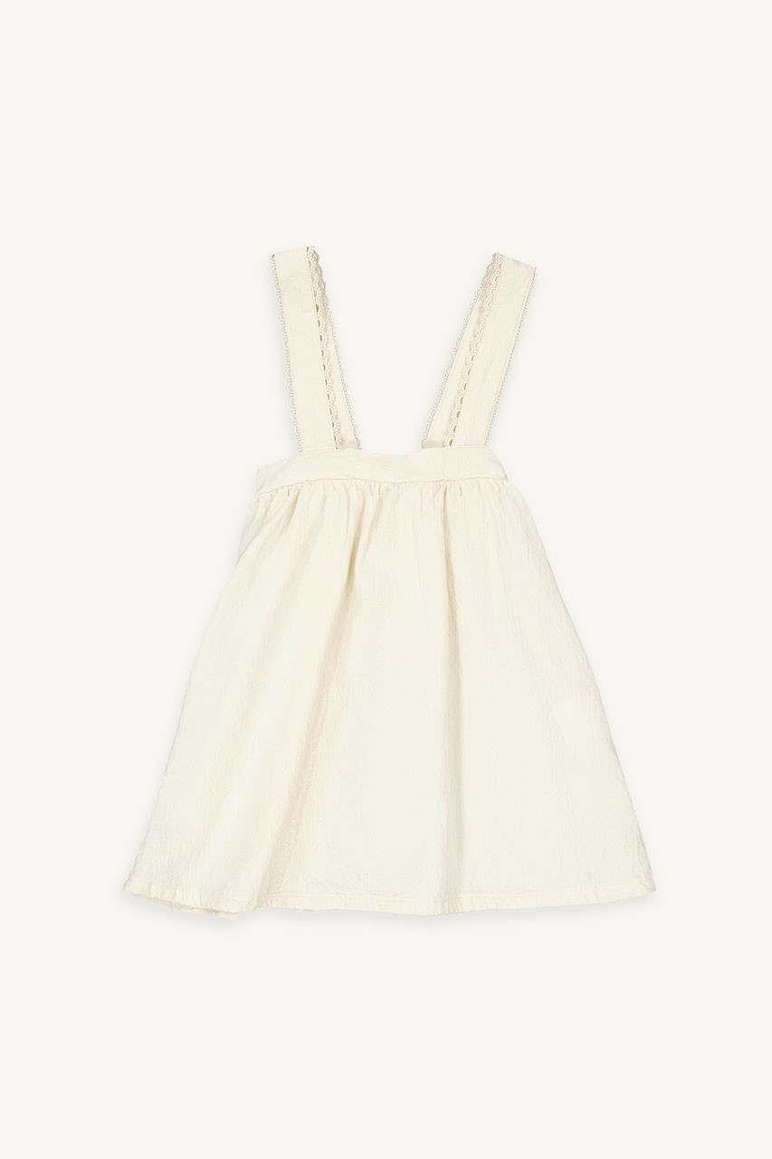 Mini Olive | Dana Pinafore Dress, Ivory