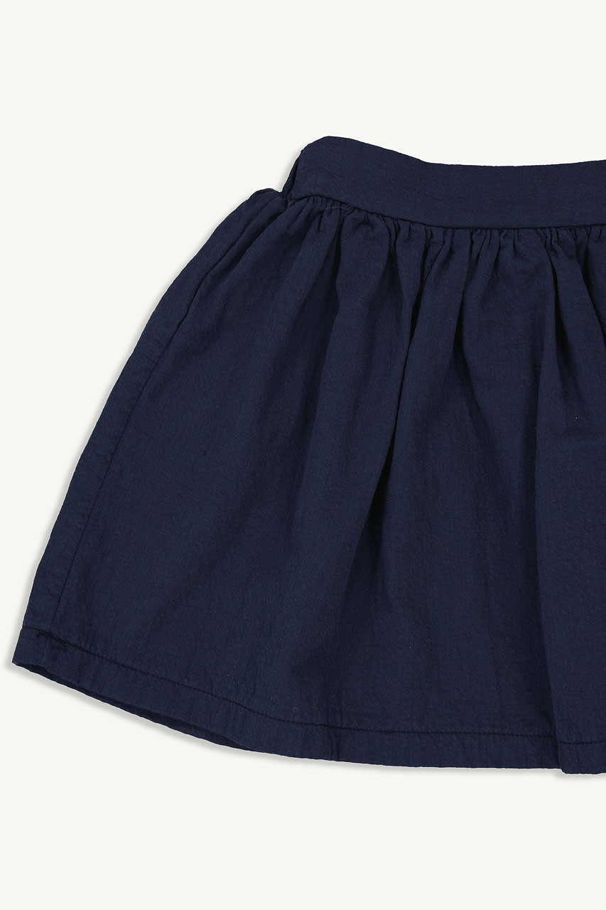 Mini Olive | Cotton Mini Skirt, Navy