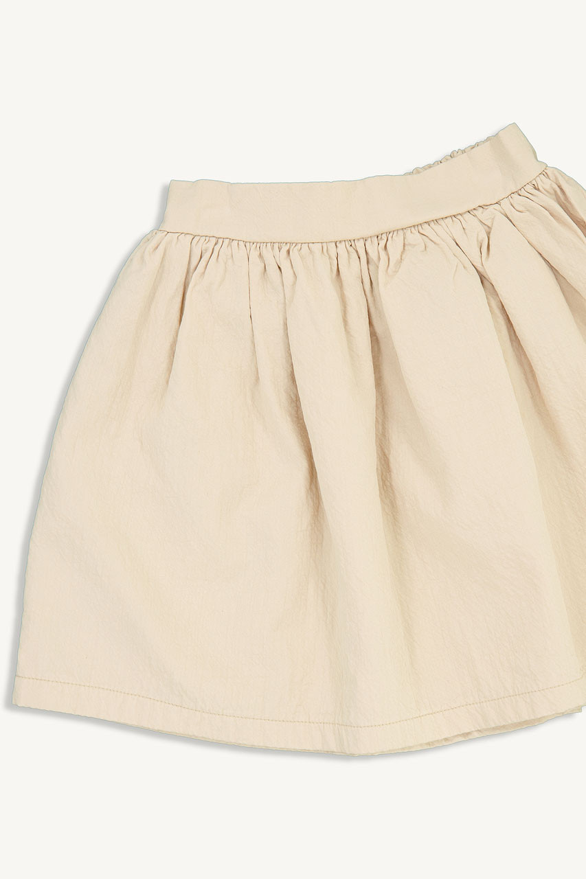 Mini Olive | Cotton Mini Skirt, Pale Pink