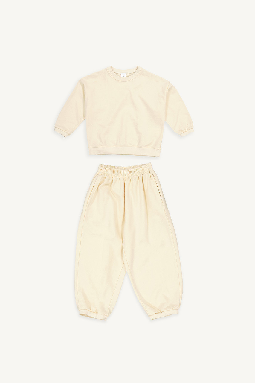 Mini Olive | Jogger Set, Vanilla