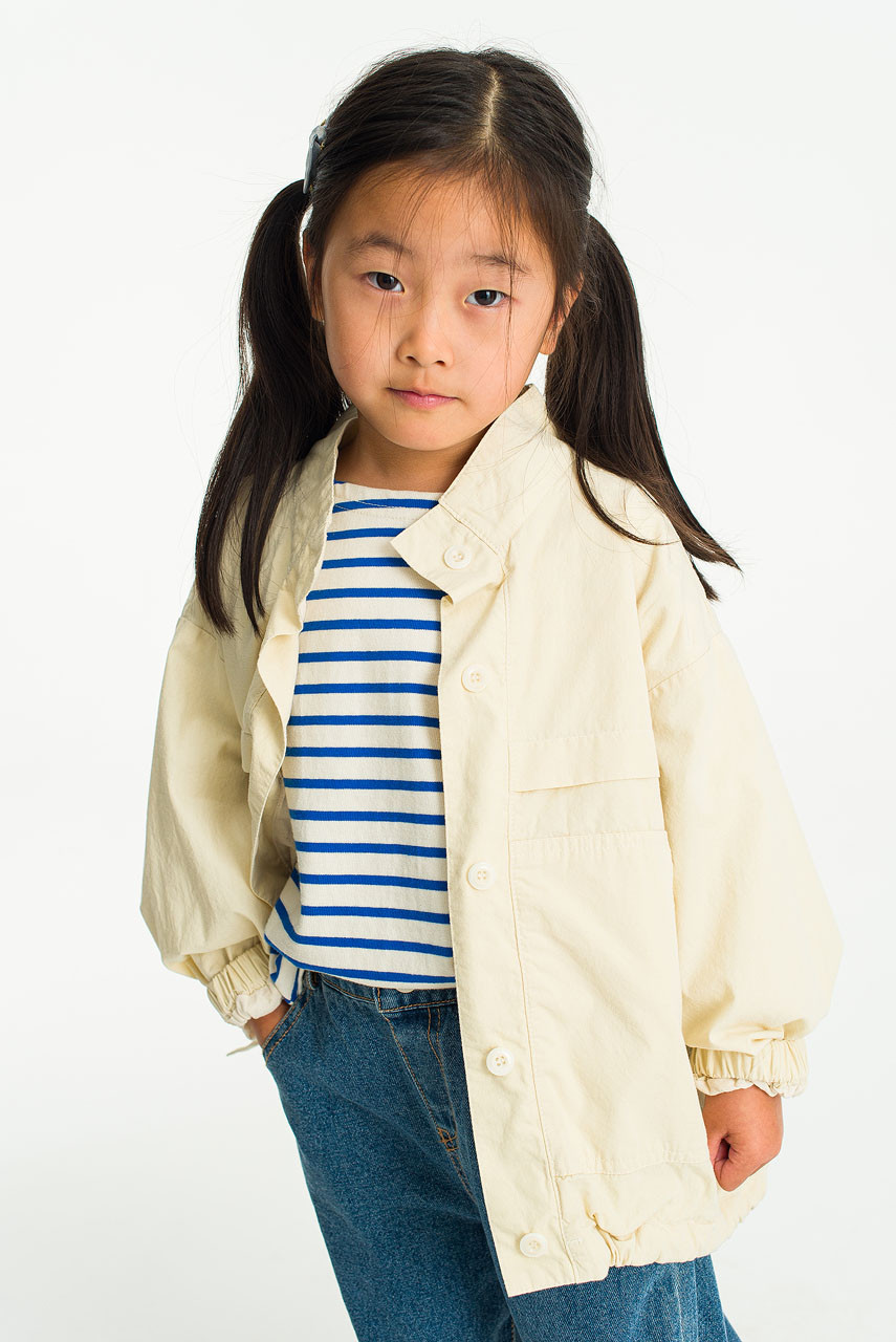 Mini Olive | Spring Wind Jacket, Vanilla