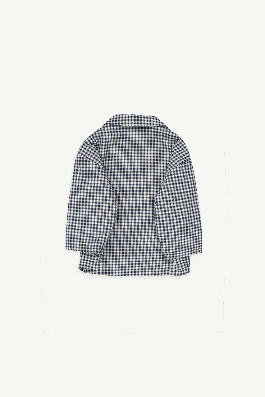 Mini Olive | Gingham Cotton Jacket, Navy