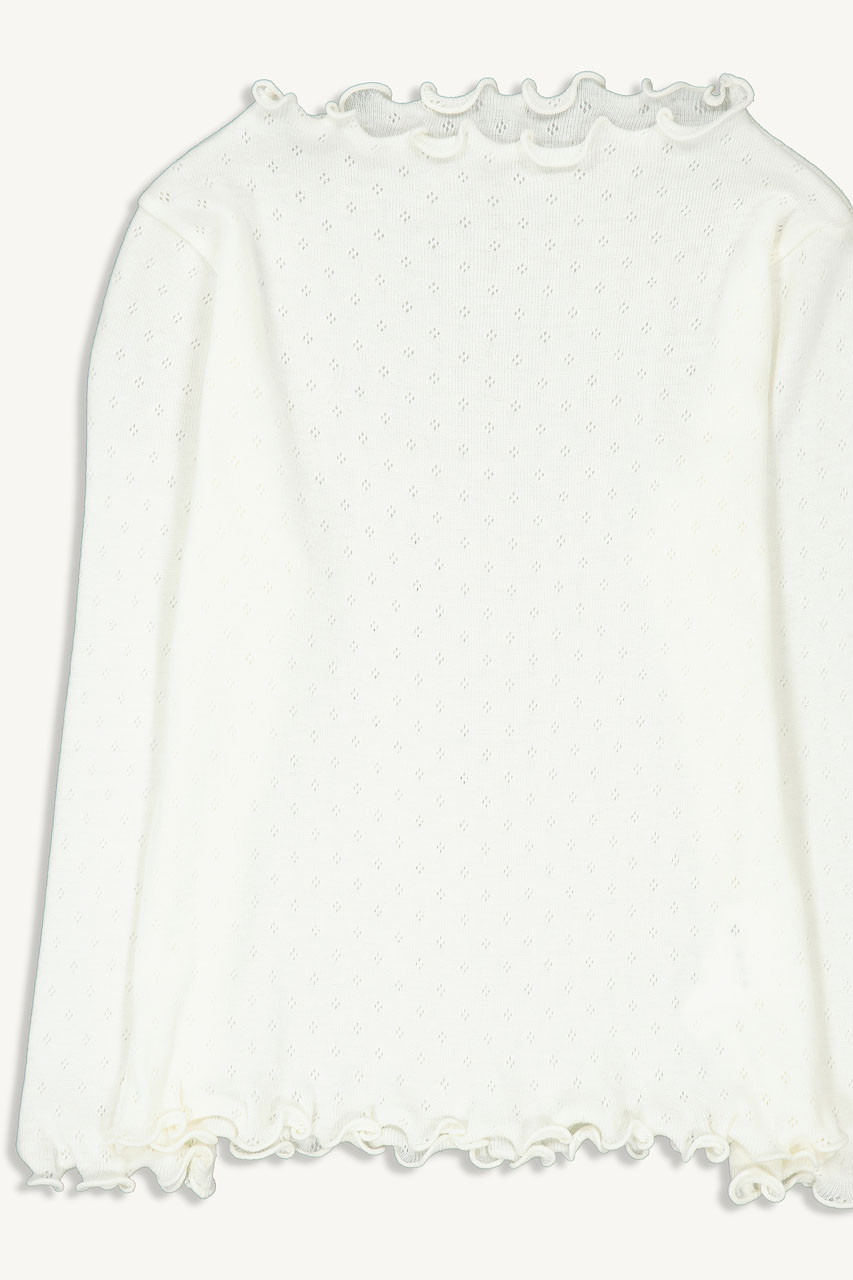 Mini Olive | Eyelet Tee, Ivory