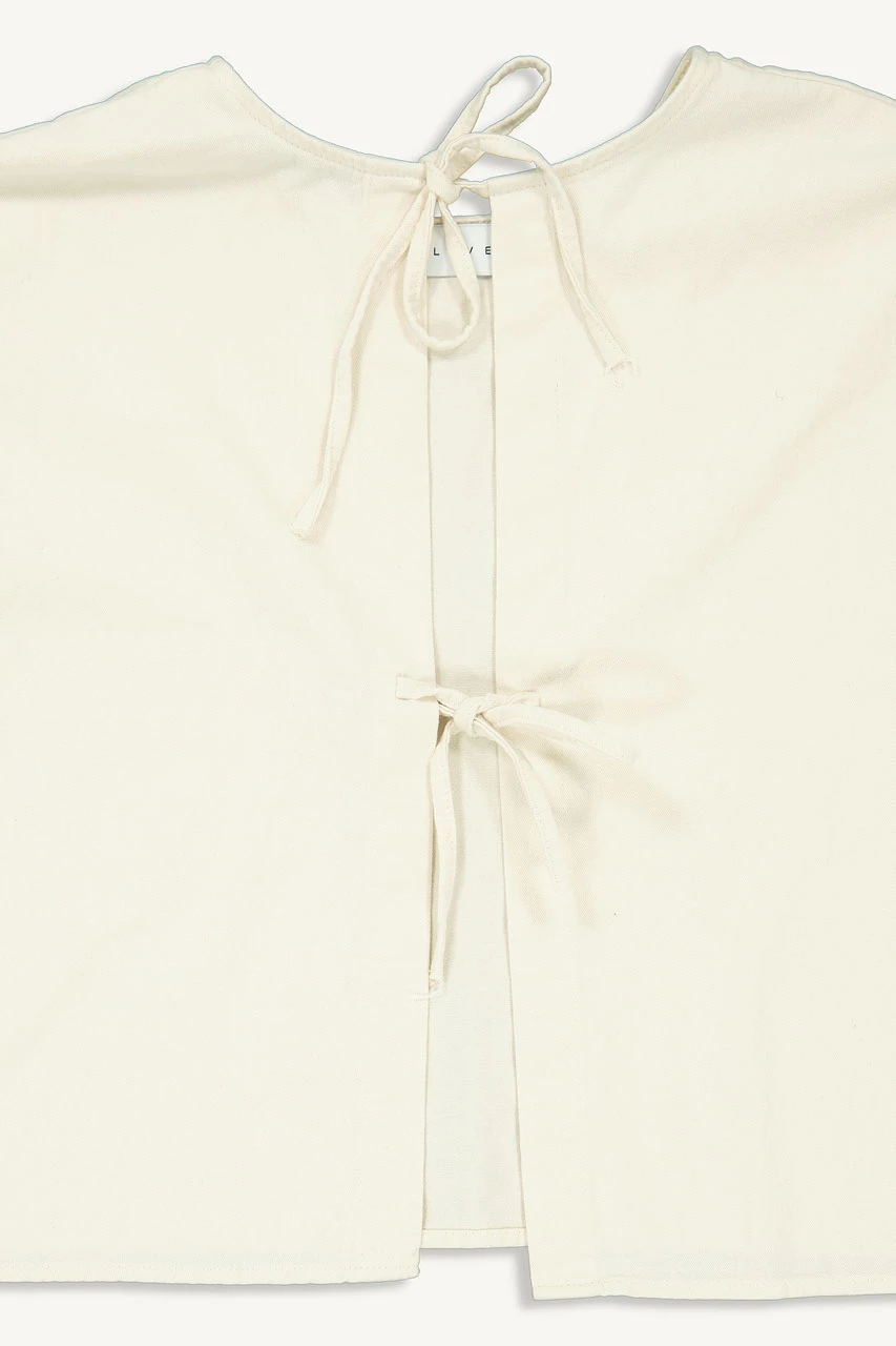 Two Way Ribbon Blouse, Ivory