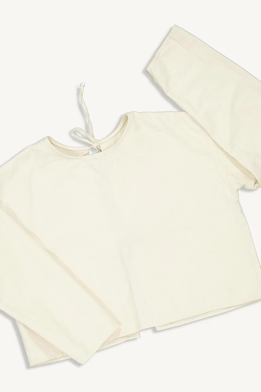 Two Way Ribbon Blouse, Ivory