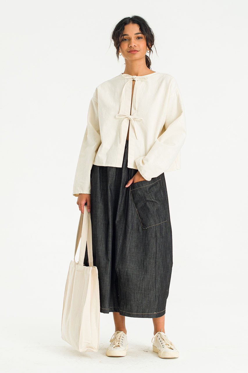 Two Way Ribbon Blouse, Ivory