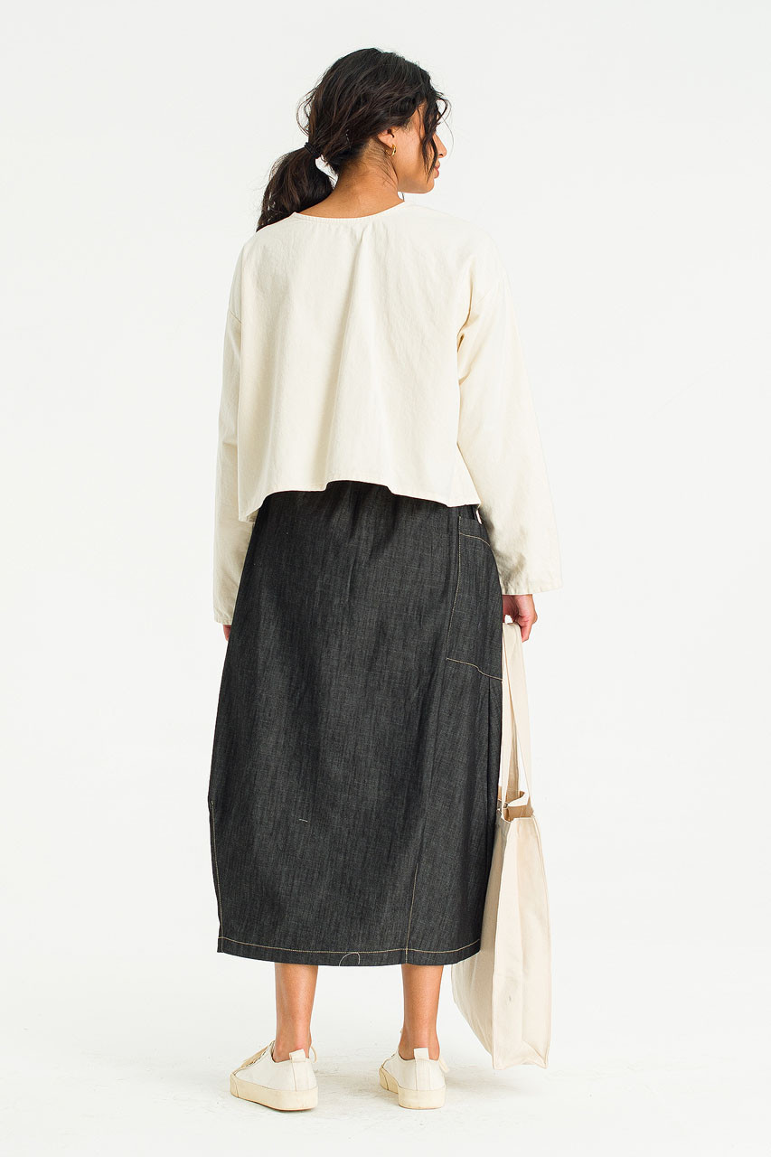 Two Way Ribbon Blouse, Ivory