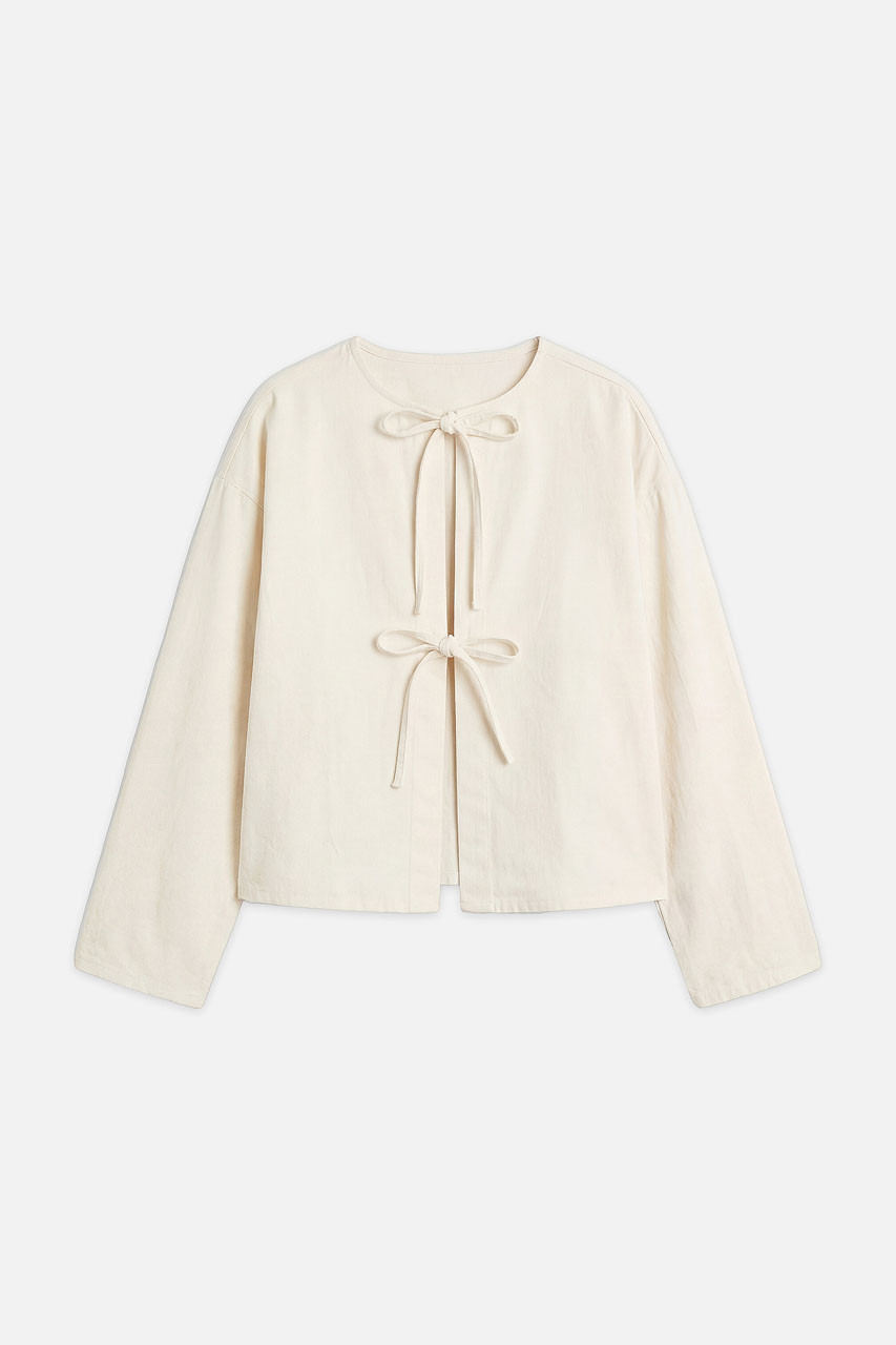 Two Way Ribbon Blouse, Ivory