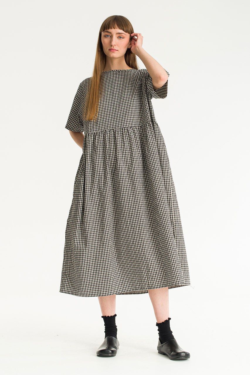 Sadie Ribbon Back Dress, Black