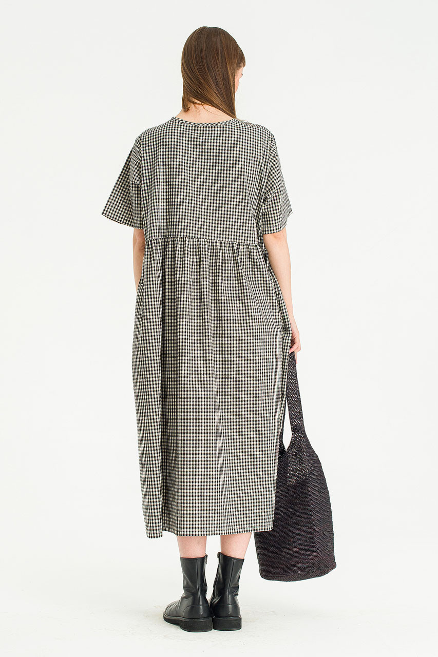 Sadie Ribbon Back Dress, Black