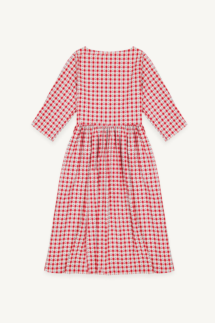 Violet Embroiderd Dress, Red