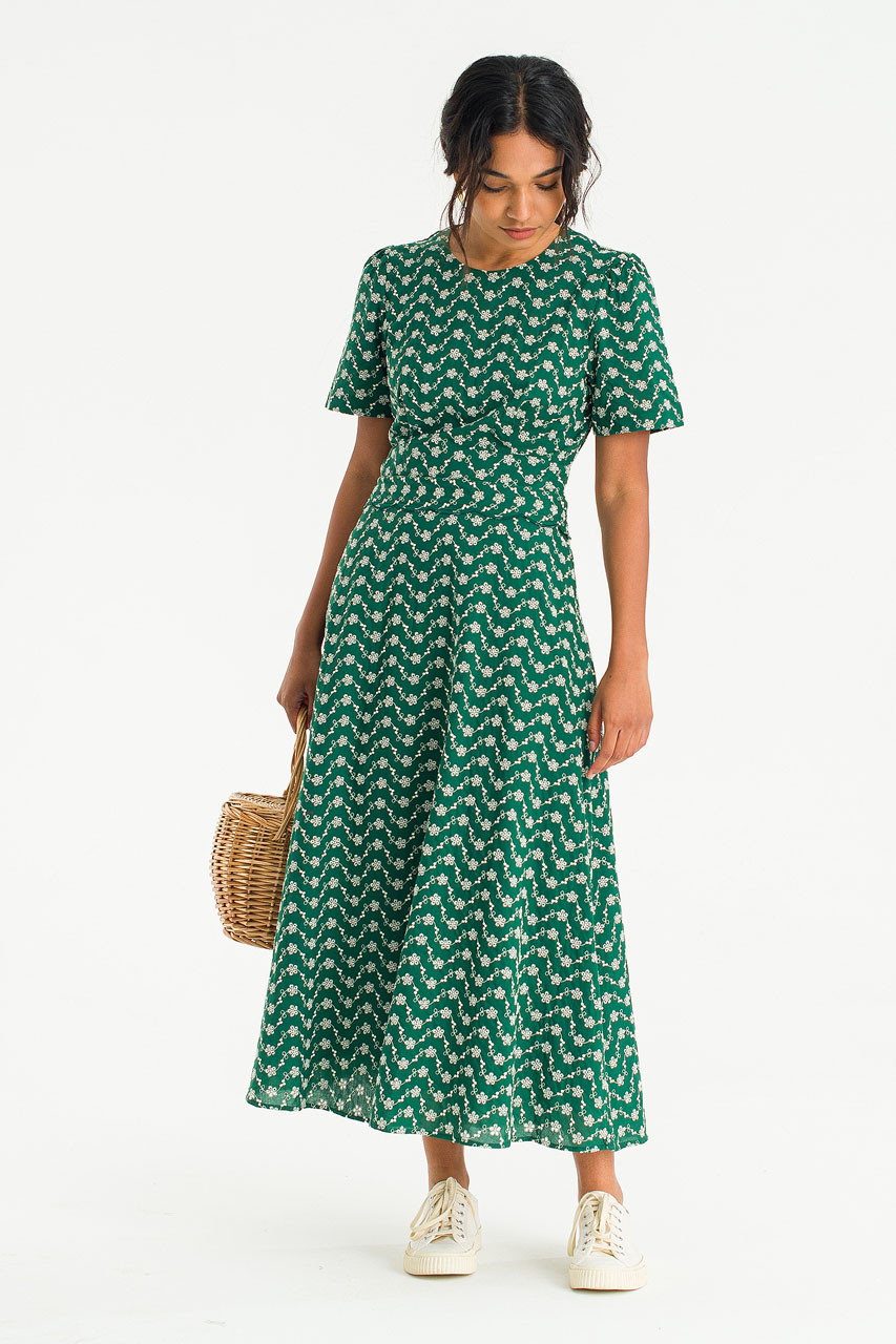 Alice Embroidery Dress, Green