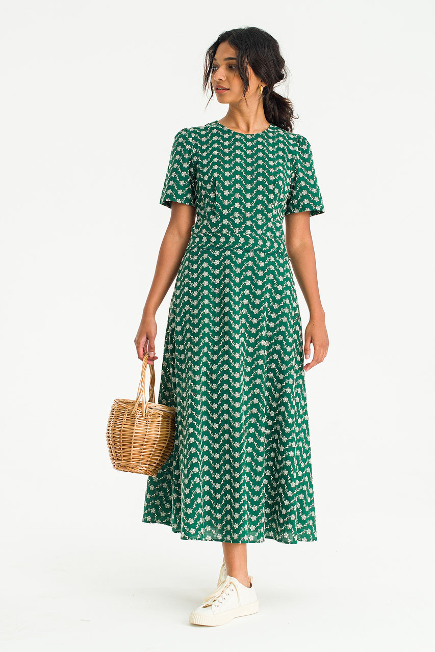 Alice Embroidery Dress, Green