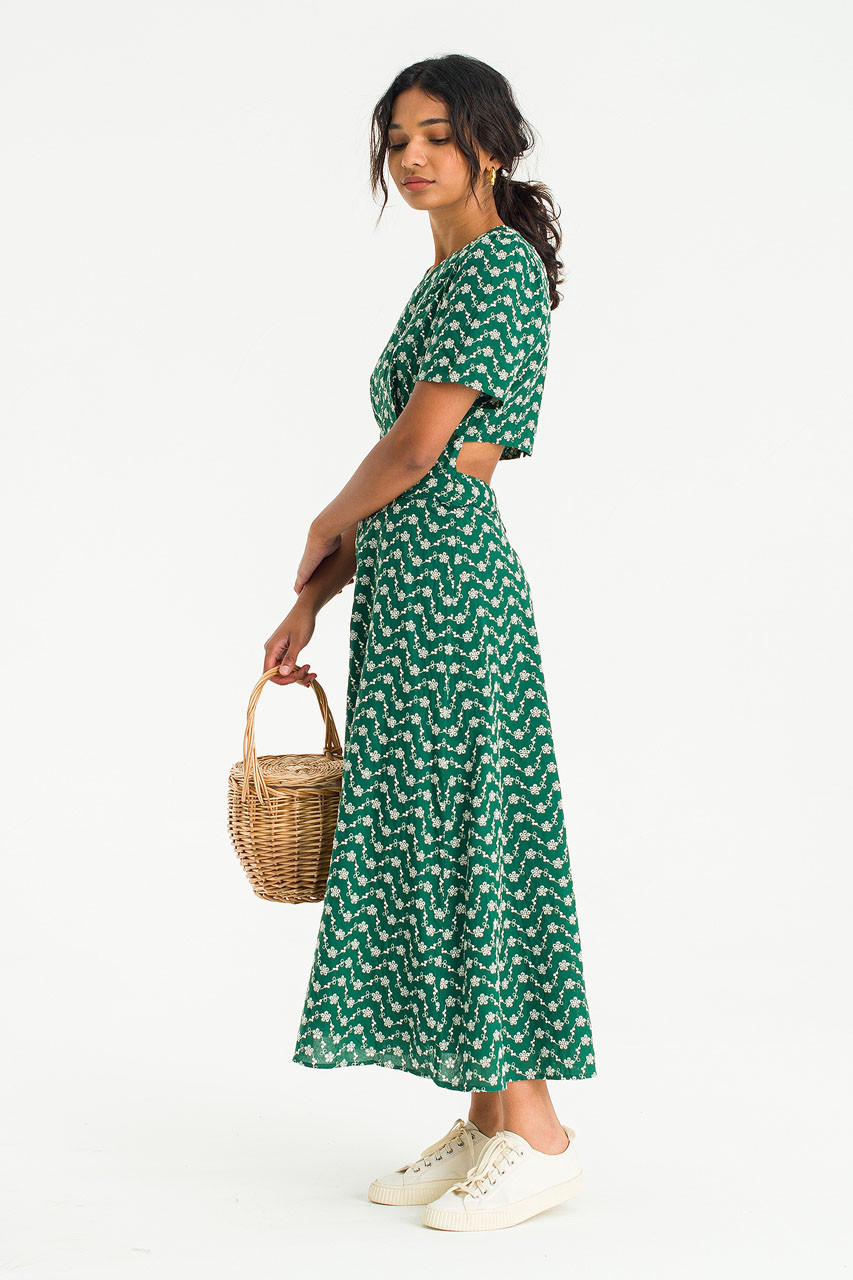 Alice Embroidery Dress, Green