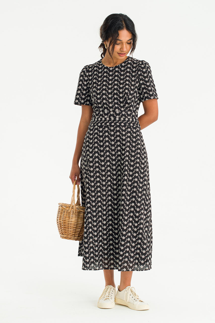 Alice Embroidery Dress, Black